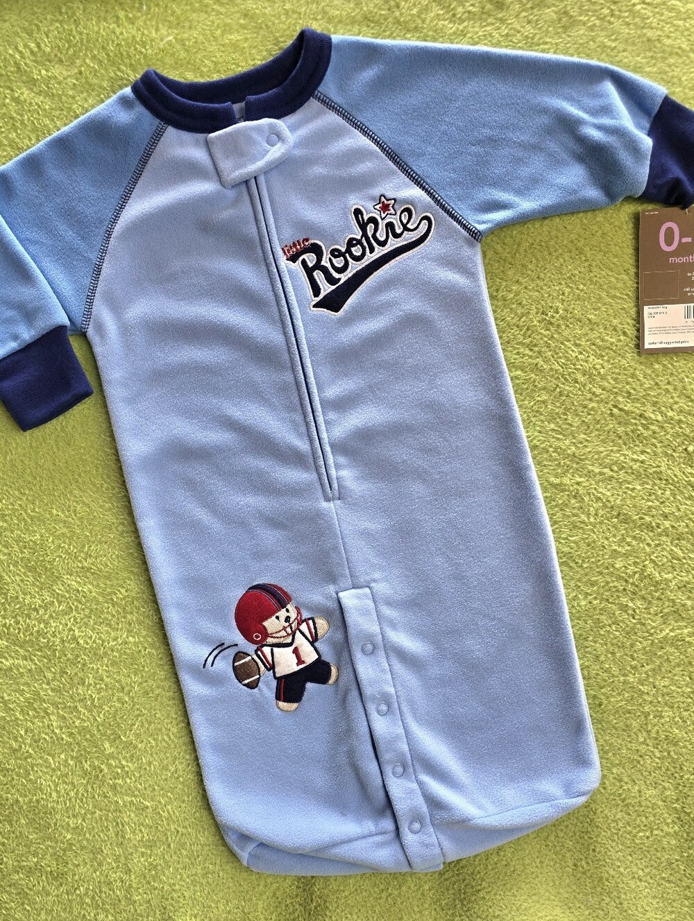 NWT 0-9 - BABY BOYS SLEEP SACK Sports Football Basketball Red White & Blue (Q5)
